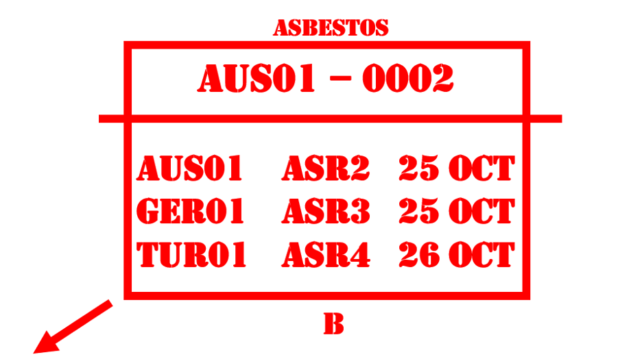 Example of completed worksite marking system